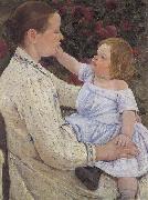 Mary Cassatt The Child's Caress USA oil painting artist